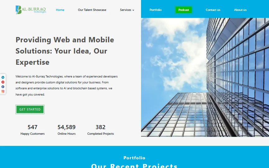 Screenshot of Al-Burraq Technologies